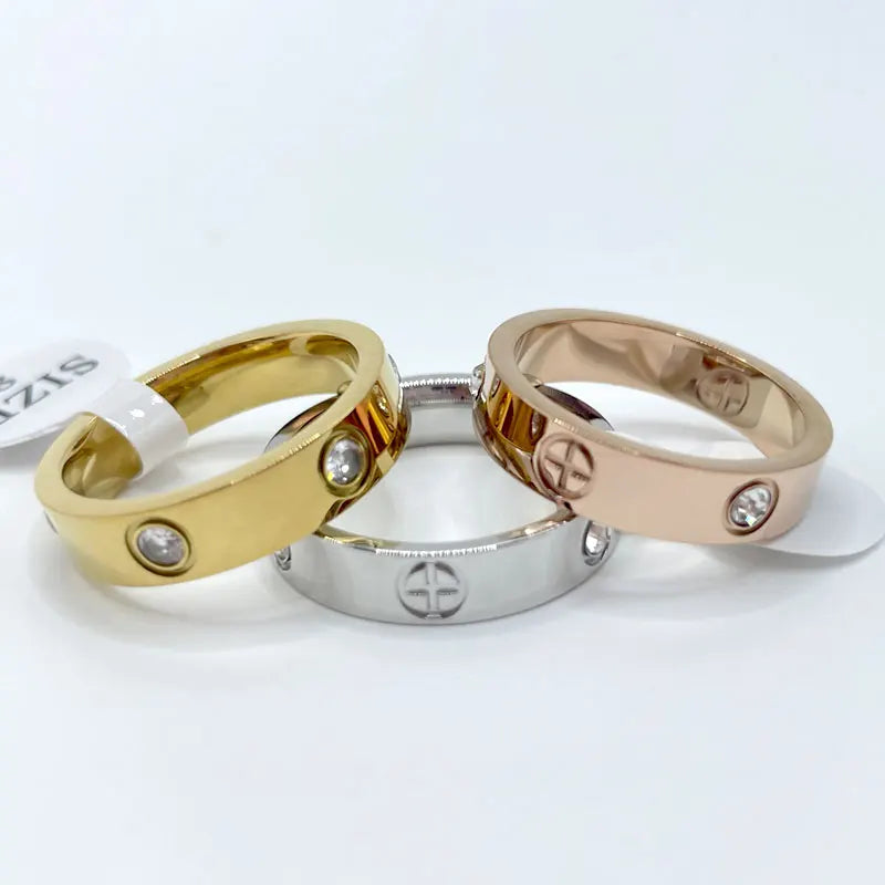Stainless Steel Cross Ring