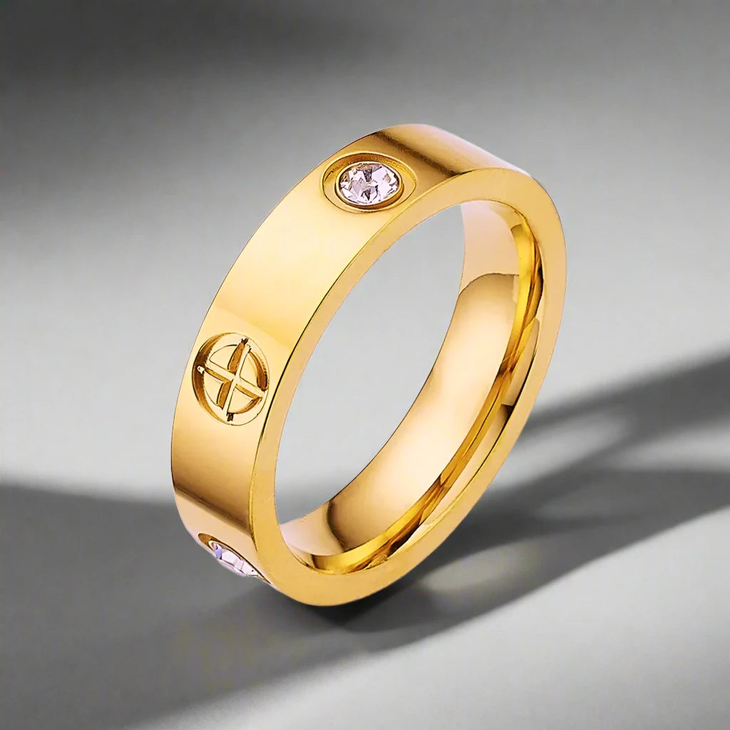 Stainless Steel Cross Ring