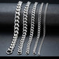 Men's Cuban Link Chain Necklace Stainless Steel Colour Male Jewellery